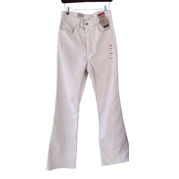 Levi’s RIBCAGE BOOTCUT CORDUROY WOMEN'S PANTS in safari white NWT 30x33 - Picture 3 of 8